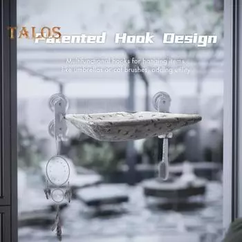 Складная кошачья жердочка на окно, светящаяся в темноте, кошачий гамак, беспроводная кошачья кровать с присосками, сиденье для отдыха и принятия солнечных ванн для кошек, живущих в помещении S серый