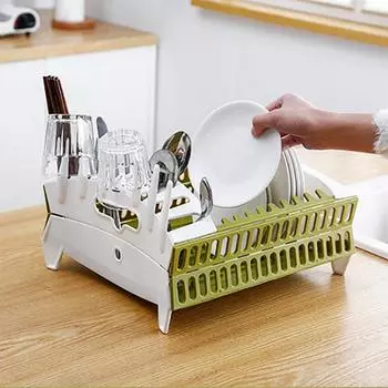 Складная кухонная стойка, одноуровневая стойка для хранения, стойка для хранения посуды, сушилка для посуды, фильтр для воды, корзина, гаджет, кухонные принадлежности