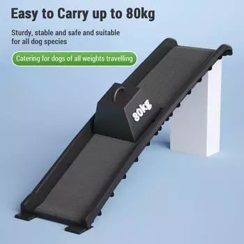 Складная лестница для собак для автомобиля, несущая высокую нагрузку, лестница для домашних животных, нескользящая поверхность, удобное управление чёрный