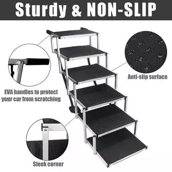 Складная лестница для собак, лестница для щенков на улице, ступеньки для машины, переносные приспособления для посадки и высадки домашних животных, приспособления для поддержания хорошего поведения, аксессуары для собак в помещении, принадлежности