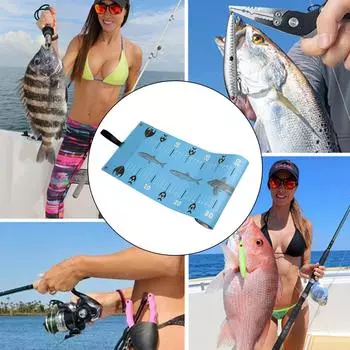 Складная линейка для рыбы из ПВХ, водонепроницаемая линейка для измерения рыбы, инструмент для измерения рыбы на открытом воздухе, рыболовные принадлежности
