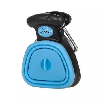 Складная лопатка для какашек с разложимыми сумками, портативный уличный очиститель для мусора, мешок для корма, дозатор экскрементов, сборщик экскрементов для собак, домашних животных, путешествия серый