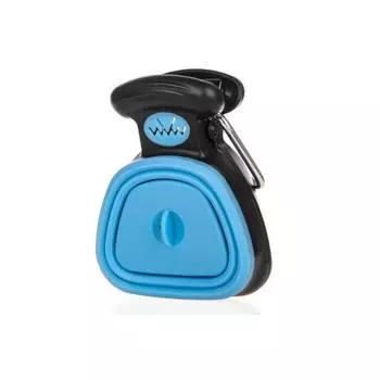 Складная лопатка для путешествий для собак и домашних животных с 1 рулоном, многоразовые сумки, совок для какашек, очиститель для сбора экскрементов S синий