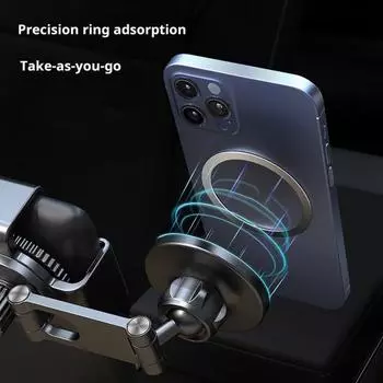 Складная магнитная подставка с зажимом на экране, устойчивая к царапинам, простая установка горизонтального вертикального переключателя экрана, держатель телефона