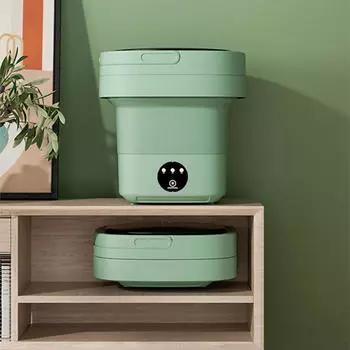 Складная мини-стиральная машина 6,5 л, 3 модели, мощная для стирки в общежитии, зеленый цвет розовый