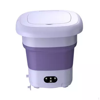 Складная мини-стиральная машина 9 л легкая для стирки белья в квартире фиолетовый фиолетовый