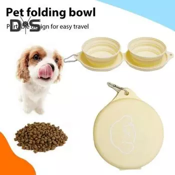 Складная миска для домашних животных, противоскользящая, силиконовая, складная, для собак, переносная, для собак, кошек, для путешествий, еды, воды, миска для кемпинга, походов, пикников фиолетовый