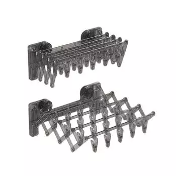 Складная многофункциональная стойка для носков с присоской, сушка нижнего белья, носков, многозажимная стойка для хранения полотенец без проколов One Size