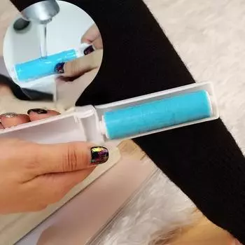 Складная моющаяся щетка для удаления пыли с одежды, липкая моющаяся многоразовая переносная вращающаяся щетка жёлтый