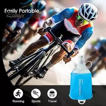 Складная мягкая бутылка для воды из ТПУ, колба пищевого качества, не содержит BPA, герметичная складная бутылка для гидратации для занятий спортом на открытом воздухе 150ML армия зеленый