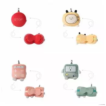 Складная мультяшная маска для глаз подушка Kawaii дорожная складная подушка прочная 2 в 1 маска для глаз обеденный перерыв Bear White