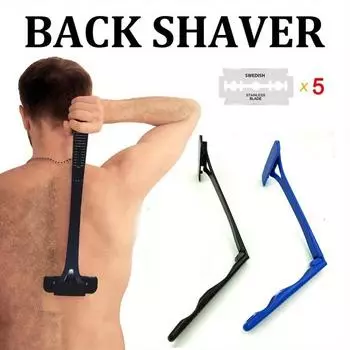 Складная мужская бритва для спины с длинной ручкой, простая в использовании бритва для волос на спине, домашний триммер