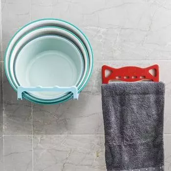 Складная настенная полка для хранения вещей, не требующая проколов, липкая, противоскользящая, с большой грузоподъемностью, с большой липкостью, противоскользящая крышка для кастрюли, разделочная доска, держатель для миски розовый