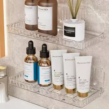 Складная настенная полка для ванной комнаты, подставка для хранения ароматерапии, держатель для туалетной бумаги, стойка для хранения косметики без проколов, органайзер для макияжа