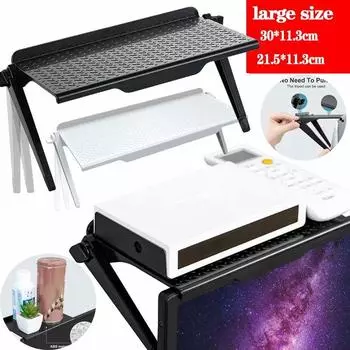 Складная настольная подставка Полка для ТВ-бокса Полка для маршрутизатора Подставка для телеприставки Стойка для DVD-плеера 21.5 x11.3cm белый