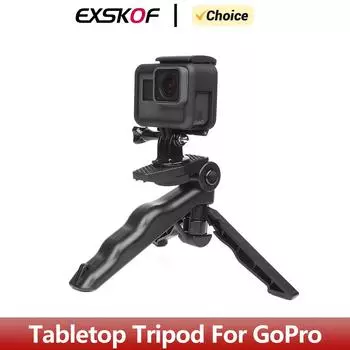 Складная настольная подставка-штатив с рукояткой и винтом 1/4 для GoPro Hero 12 11 10 9 смартфонов компактных камер DSLR Insta360 DJI
