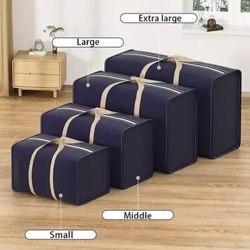 Складная одежда большой вместимости, стеганая сумка для хранения, пылезащитная и съемная, прочная, дорожная, сумка для перевозки собак, экономия места S