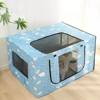 Складная печатная кошачья будка для родильной комнаты, собачья будка Four Seasons, квадратная будка, которая не занимает площадь, производство будок для кормящих комнат, кошачья будка M 70*55*45