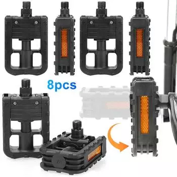 Складная педаль для велосипеда AU, универсальная педаль для горного шоссейного велосипеда, нескользящая, с отражателем