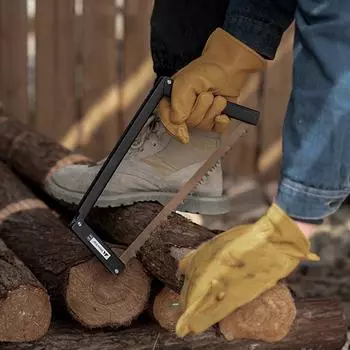 Складная пила для кемпинга и выживания, складная лучковая пила для резки как сухой, так и влажной древесины, лезвие из стали с высоким содержанием марганца, легкое