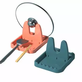 Складная подставка для крышки кастрюли, пластиковый держатель для ложки, подставка, кухонный органайзер для вилки, лопаточка, полка для сковороды, полка для хранения посуды