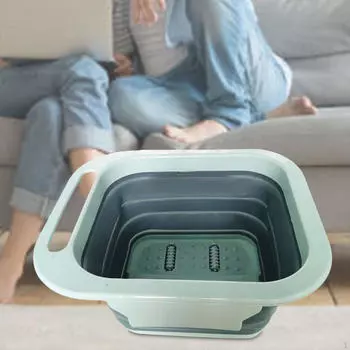 Складная подставка для ног со встроенным роликом из толстого полипропилена. Снимает мышечное напряжение. Пластик. розовый