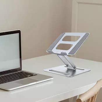 Складная подставка для ноутбука, вращающийся практический держатель для стола, серебряный