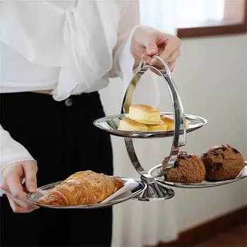 Складная подставка для торта, подставка для кексов, украшения для дома, держатель для десертов и выпечки для гостиной