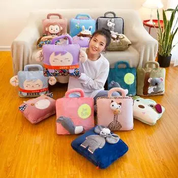 Складная подушка-одеяло двойного назначения для офиса, маленькая подушка для автомобиля, автомобильное одеяло 80cm