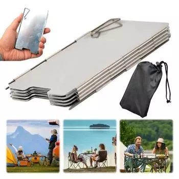 Складная походная горелка с ветрозащитным экраном, портативная, легкая, на 9 пластин, из алюминиевого сплава, для походов на открытом воздухе, пикника, бутановая горелка с ветрозащитным экраном, аксессуары для плиты серебряный