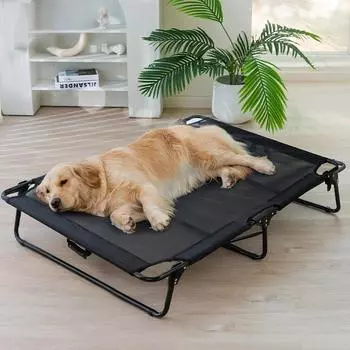 Складная походная кровать для собак, не требующая установки, полностью моющаяся, износостойкая и устойчивая к царапинам, летняя кровать для собак золотистого ретривера Satsuma, большая собачья будка S
