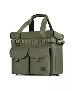 Складная походная сумка OneTigris для хранения на открытом воздухе с высокой водонепроницаемостью, 25 л, большой водонепроницаемый MOLLE и ручкой, 1000D, диаметр 5 мм, сумка-рама, крышка, дно, армия зеленый