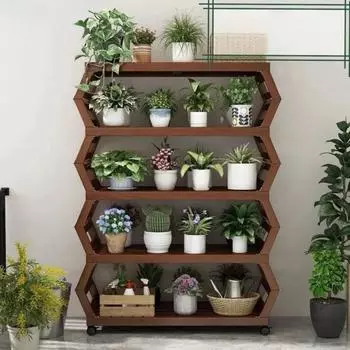 Складная полка для цветов из цельного дерева, не требующая установки, передвижная полка для хранения вещей, многофункциональная полка для обуви для гостиной, книжная полка