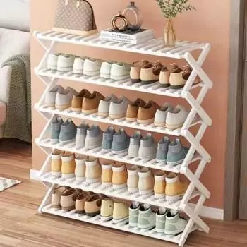 Складная полка для обуви, пылезащитная, для гостиной, с большой грузоподъемностью, многослойная, большая вместимость, простая полка для обуви