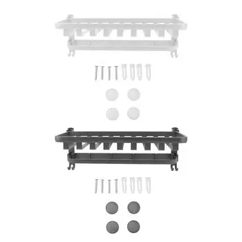 Складная полка для полотенец с крючками для полотенец, устойчивая к ржавчине, вешалка для полотенец для ванной комнаты, для кухни White