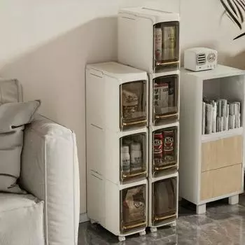 Складная полка для шкафа в ванной комнате, водонепроницаемая, пылезащитная, для хранения вещей, мобильный контейнер для хранения, органайзер для кухни и дома