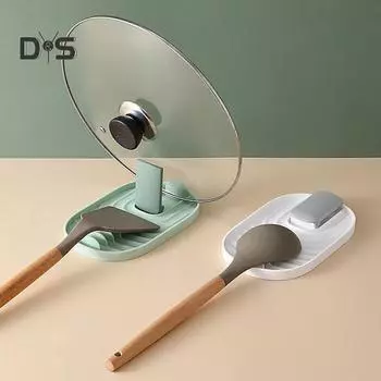 Складная полка с крышкой для ложки, подставка для хранения, держатель, кухонный органайзер белый