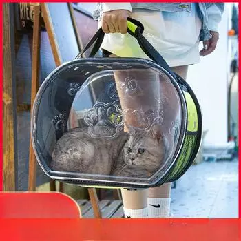 Складная портативная сумка для домашних животных Space Capsule, сумка для кошек, новая оксфордская ткань, переносной дышащий и удобный рюкзак для кошек 42*30*25cm