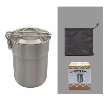 Складная посуда для приготовления пищи, 1 л, горшки для кемпинга, пешего туризма, пикника, посуда, складные кофейные чашки, кружки с защитой от обжигающей воды, кастрюля WHITE