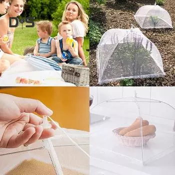 Складная противомоскитная пылезащитная крышка для еды, палатка, кухонная утварь
