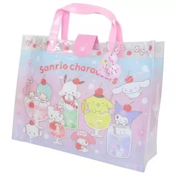 Складная ПВХ сумка L Персонажи Sanrio Розовая [Takanami]