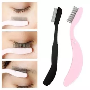 Складная расческа для ресниц, 1 шт., металлическая кисть для бровей, инструмент, разделитель туши для ресниц