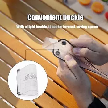 Складная разделочная доска для кемпинга на открытом воздухе с кнопками, мини-портативная, прозрачная, нескользящая, для еды