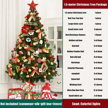 Складная рождественская елка с несколькими украшениями для детей, для внутреннего и наружного украшения для рождественской вечеринки, сада, дома, легко собирается One Size