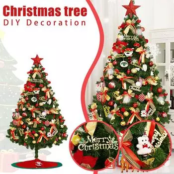 Складная рождественская елка с несколькими украшениями для детей, для внутреннего и наружного украшения для рождественской вечеринки, сада, дома, легко собирается One Size