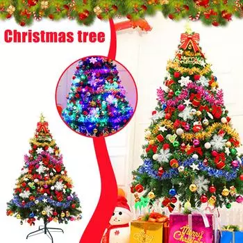 Складная рождественская елка с несколькими украшениями для детей, для внутреннего и наружного украшения для рождественской вечеринки, сада, дома, легко собирается One Size