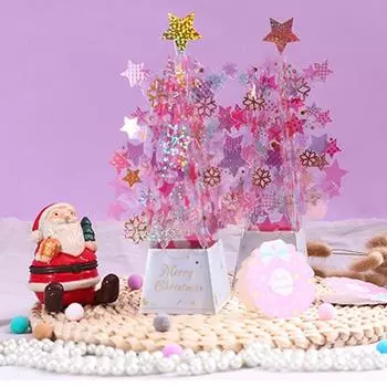 Складная Рождественская хрустальная поздравительная открытка Бумажная открытка с благодарностью Открытка с сообщением Подарки на Новый год синий