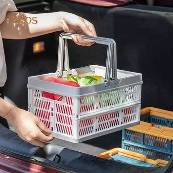 Складная ручка для хранения продуктов, настольный органайзер для пикника, контейнер для хранения продуктов зелёный