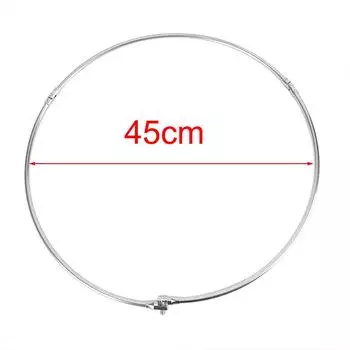 Складная рыболовная сеть из нержавеющей стали, круглая рыболовная сеть, аксессуары для снастей 45cm