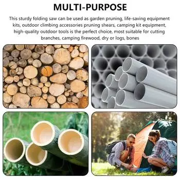 Складная садовая пила для обрезки деревьев портативный инструмент для кемпинга и выживания на открытом воздухе 65# сталь острые зубья 150 мм 1PCS